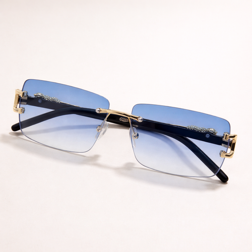 Lunettes de soleil carré sans monture